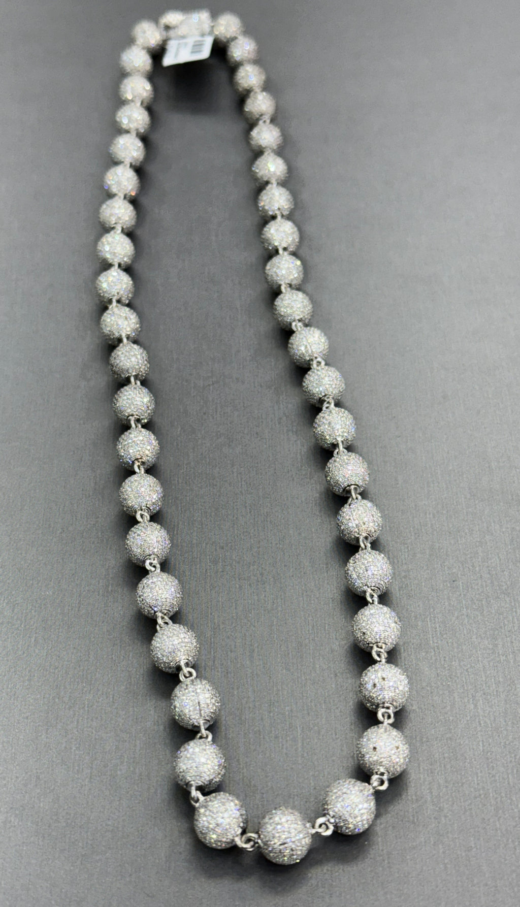 14k White Gold 11.75CT Men's Chain Necklace , 111.5g, 22", S108461 (Pre-owned)
