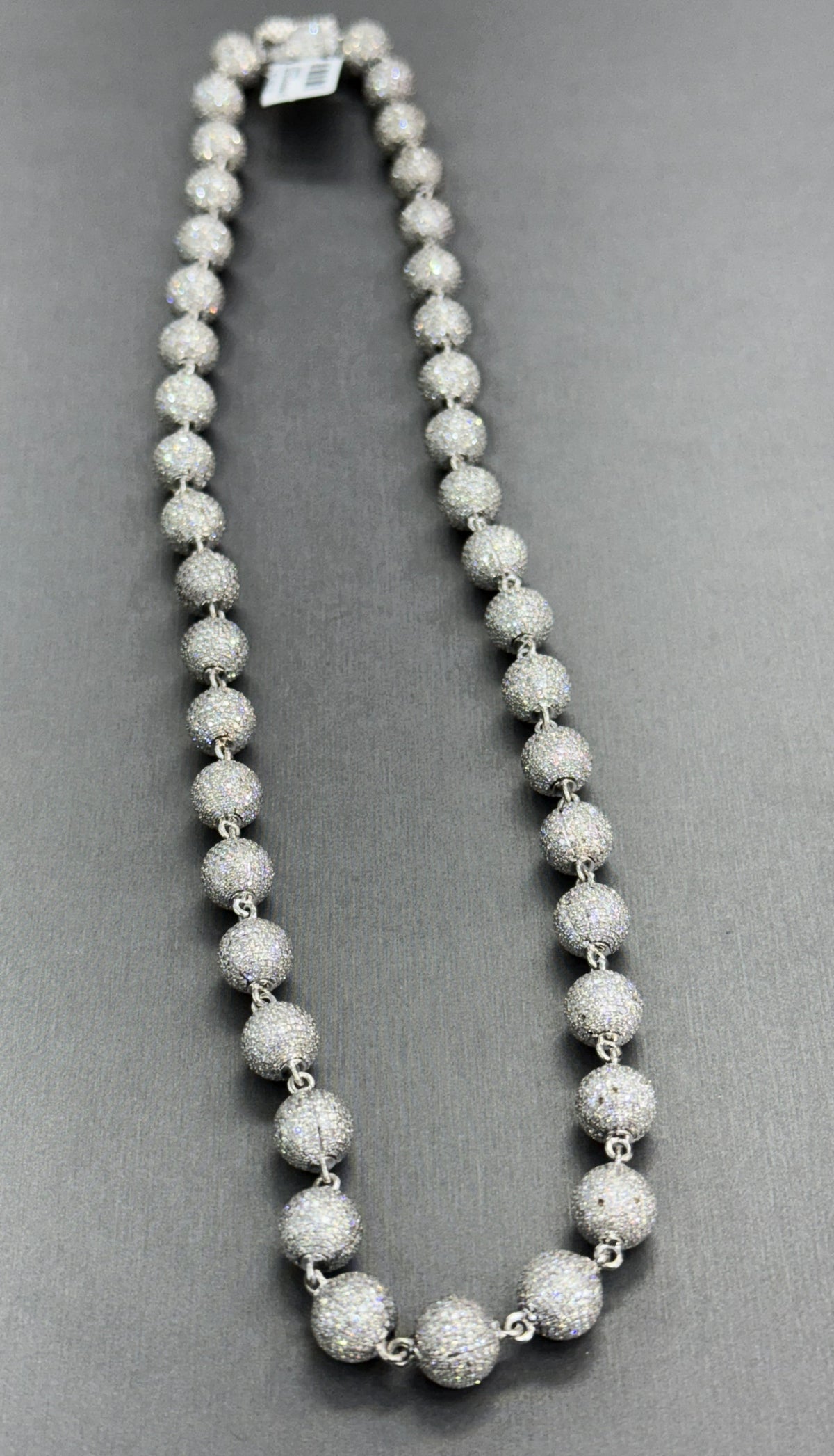 14k White Gold 11.75CT Men's Chain Necklace , 111.5g, 22", S108461 (Pre-owned)