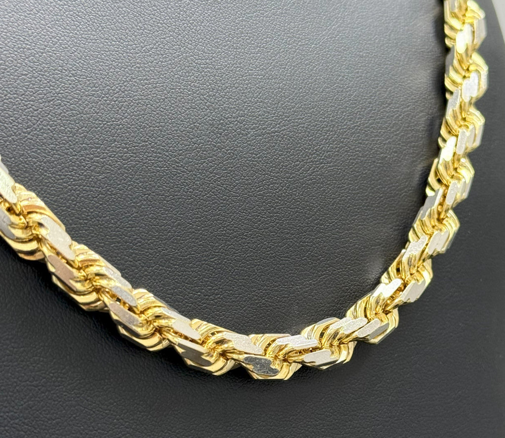 10k Two Tone Gold Men's Rope Chain, Weight 137.2 grams , Length 24" S108462