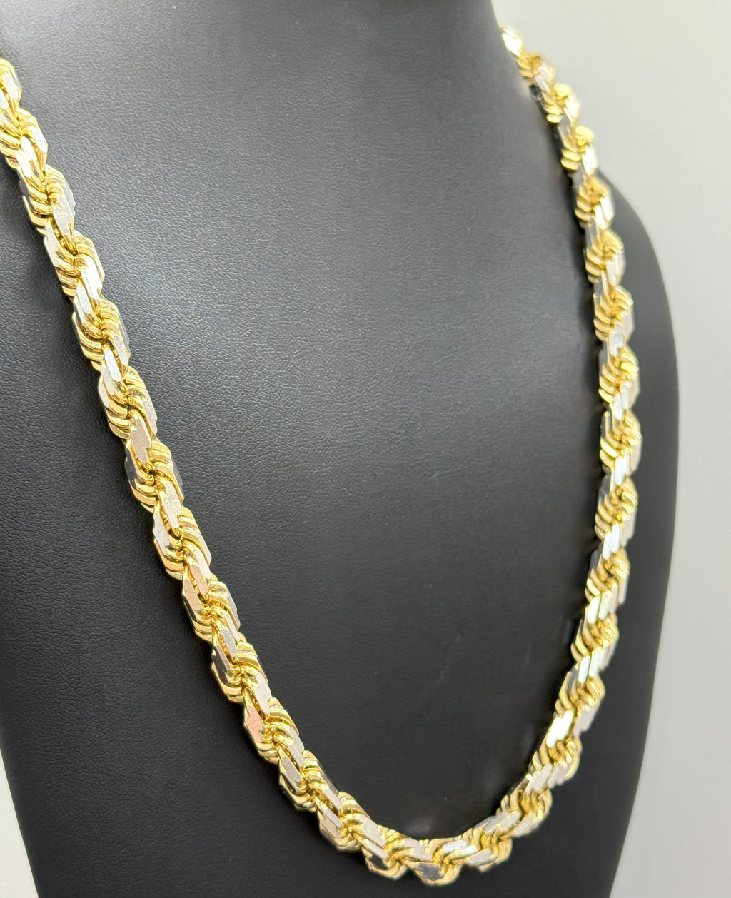 10k Two Tone Gold Men's Rope Chain, Weight 137.2 grams , Length 24" S108462