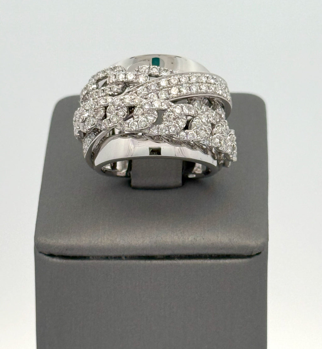 18k White Gold 3.00 CT Diamond Ring, 13.7gm, Size 6.5, S16586
