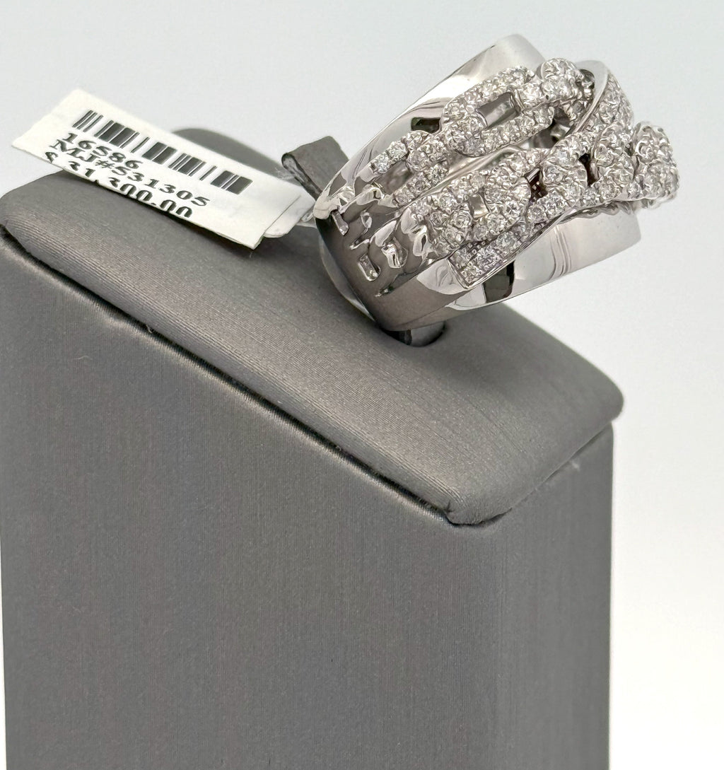 18k White Gold 3.00 CT Diamond Ring, 13.7gm, Size 6.5, S16586