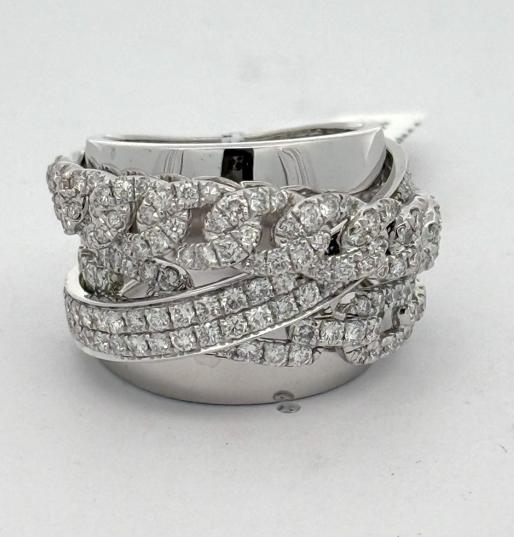 18k White Gold 3.00 CT Diamond Ring, 13.7gm, Size 6.5, S16586