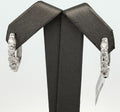14k White Gold 2.45 CT Diamond Inside Out Hoop Earrings, 7.9gm, S16592