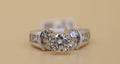 The Leo 14k White Gold 0.69 CT Round Cut Diamonds Engagement Ring, Size 4.25, 6.2g, S108890