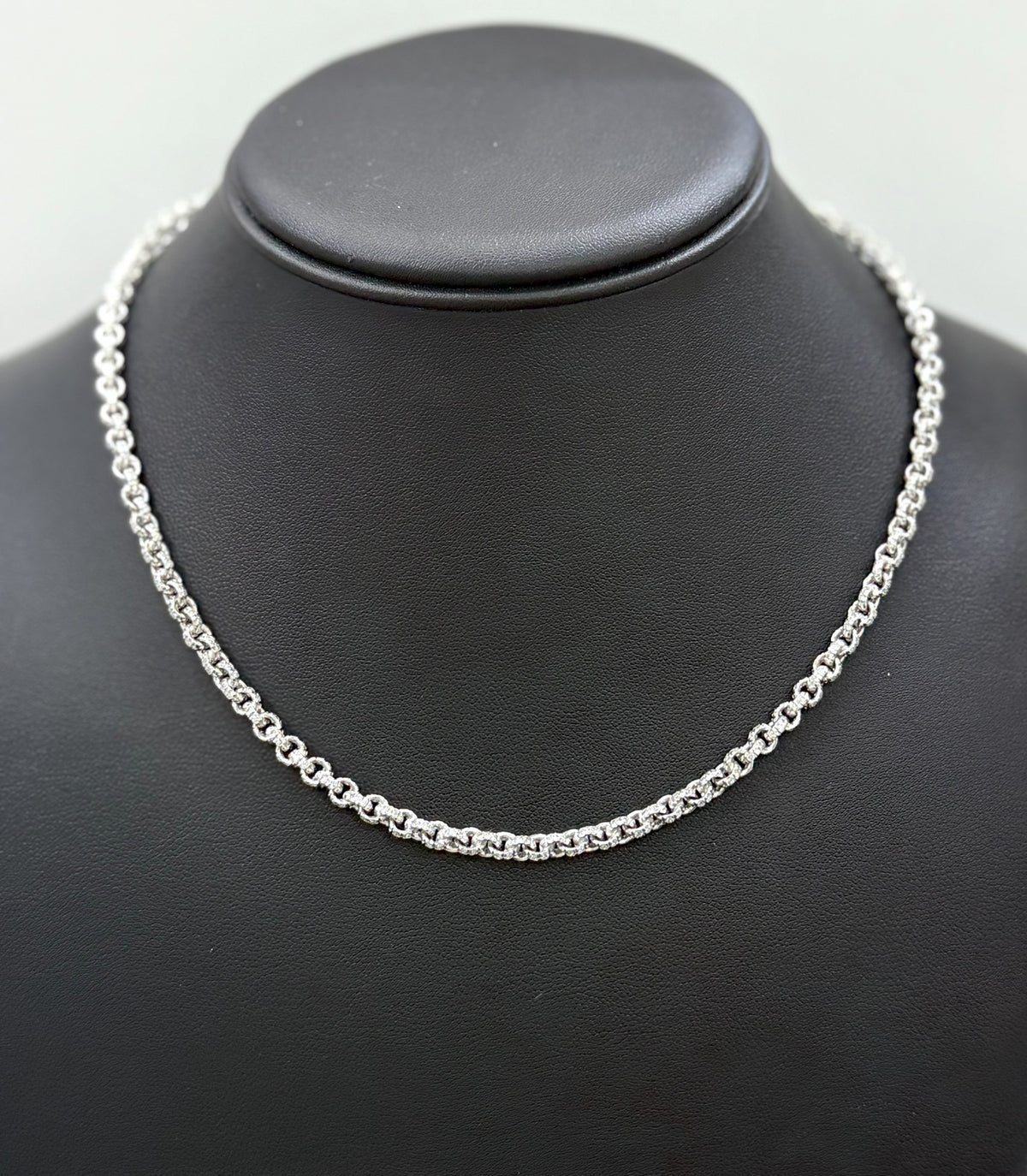 18k White Gold 3.75 CT Diamond Ladies Necklace, 26.9 G, 16", 16288