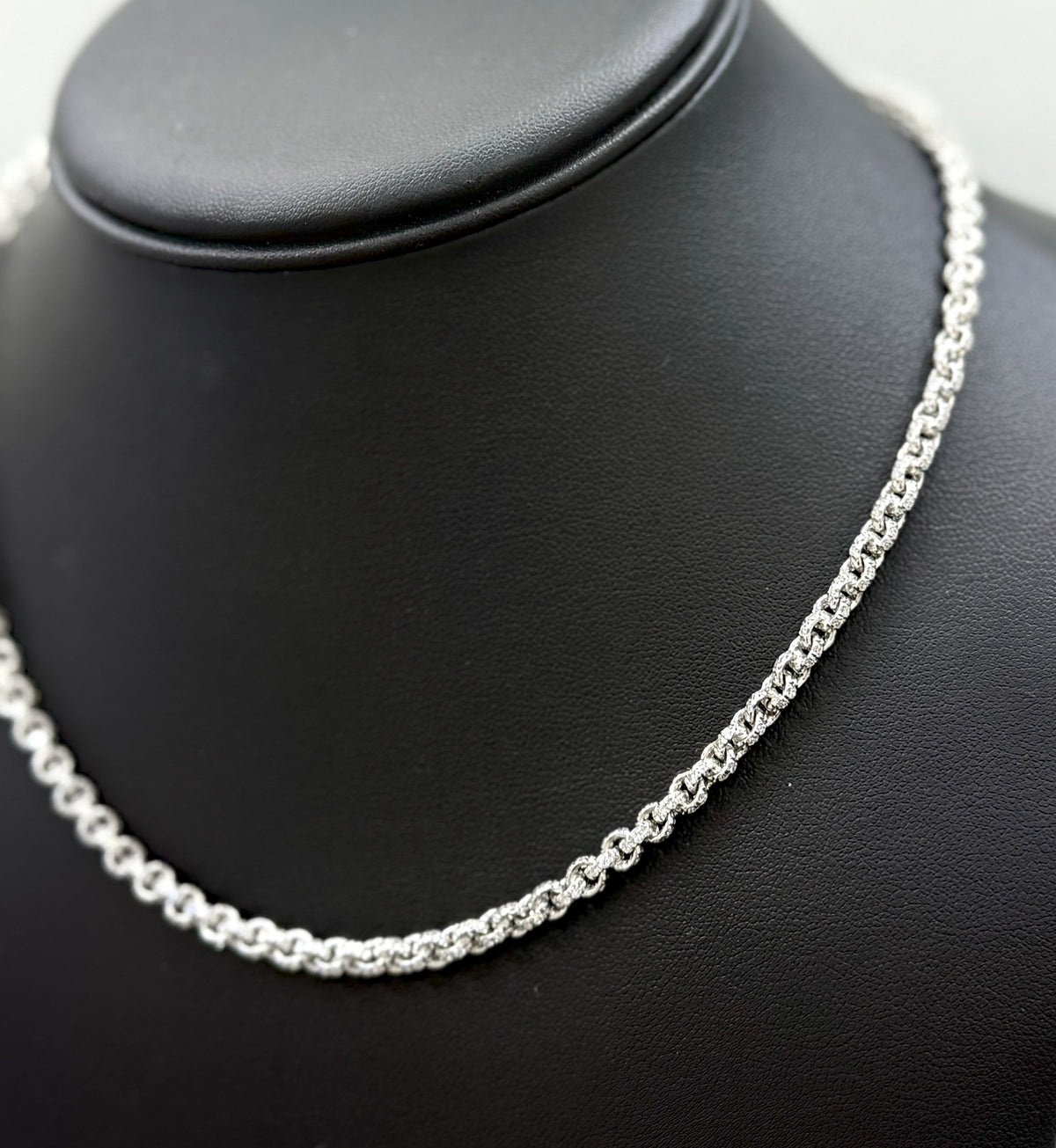 18k White Gold 3.75 CT Diamond Ladies Necklace, 26.9 G, 16", 16288