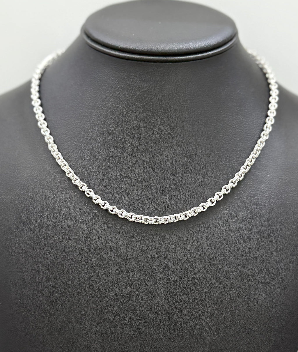 18k White Gold 3.75 CT Diamond Ladies Necklace, 26.9 G, 16", 16288