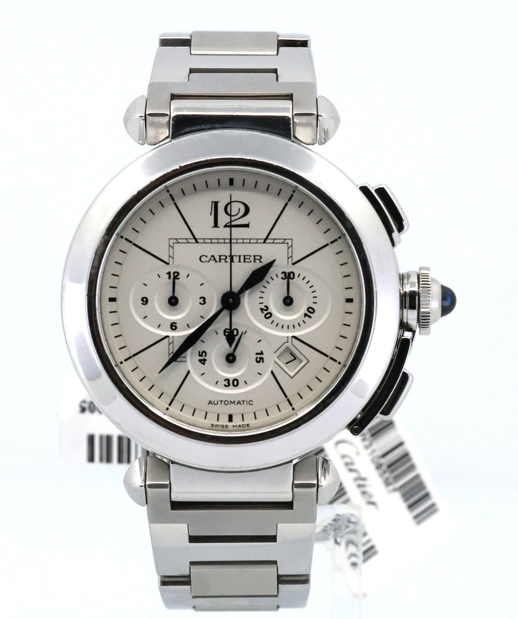 Cartier Pasha W31085M7 Stainless Steel Chronograph 42mm Watch, S108651