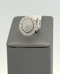 14k White Gold 0.75CT Diamond Cluster Ring Size 4.75, S108426