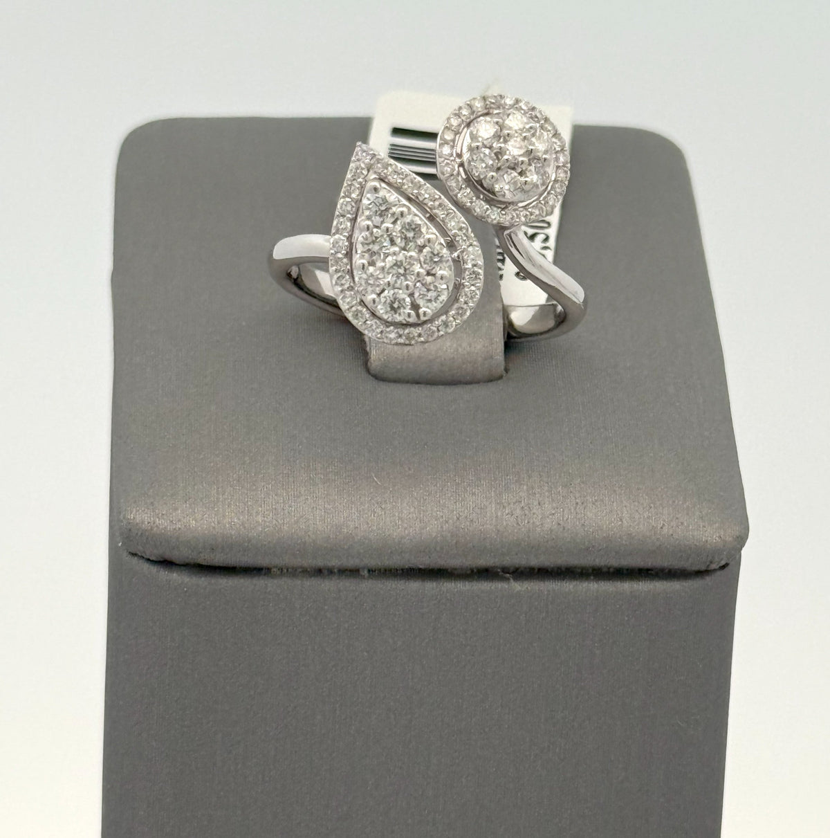 10k White Gold 0.50 CT Diamond Cluster Ring, 3.0g, Size 6, S08431