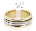 14k White & Yellow Gold Men's Fancy Band 7.0g, S108910