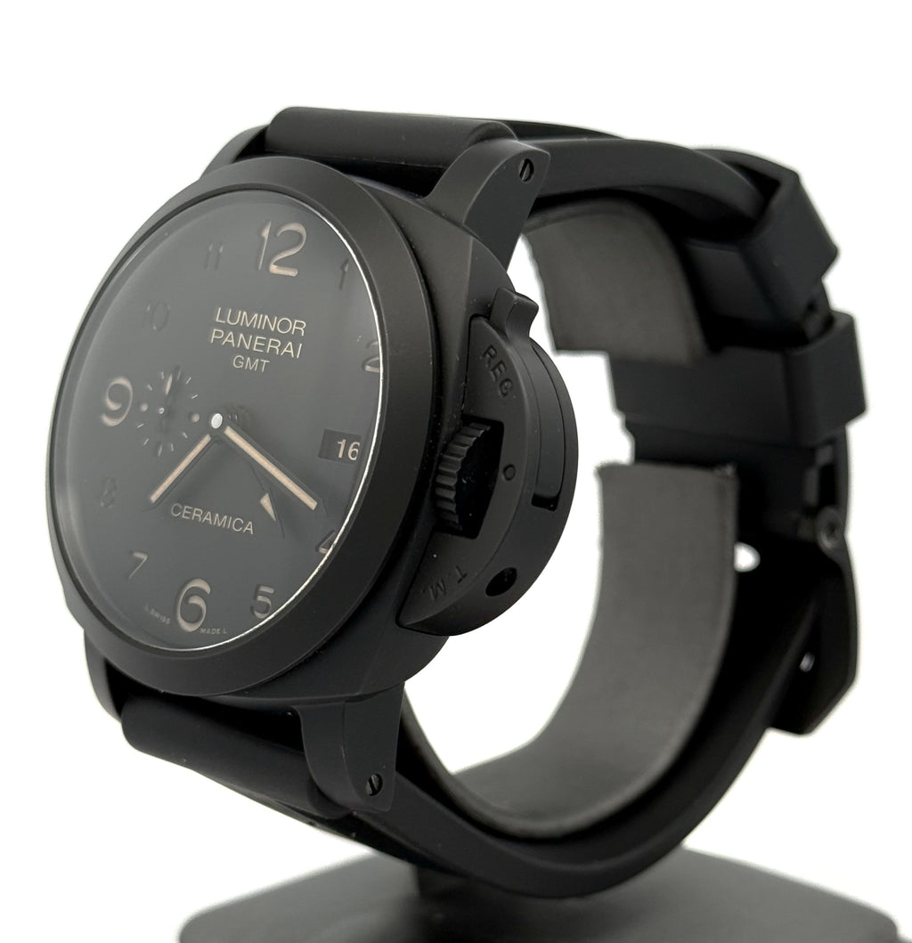 Panerai Luminor 1950 3 Days GMT Ceramica Men's Black Automatic Watch PAM00441 (Pre-owned)