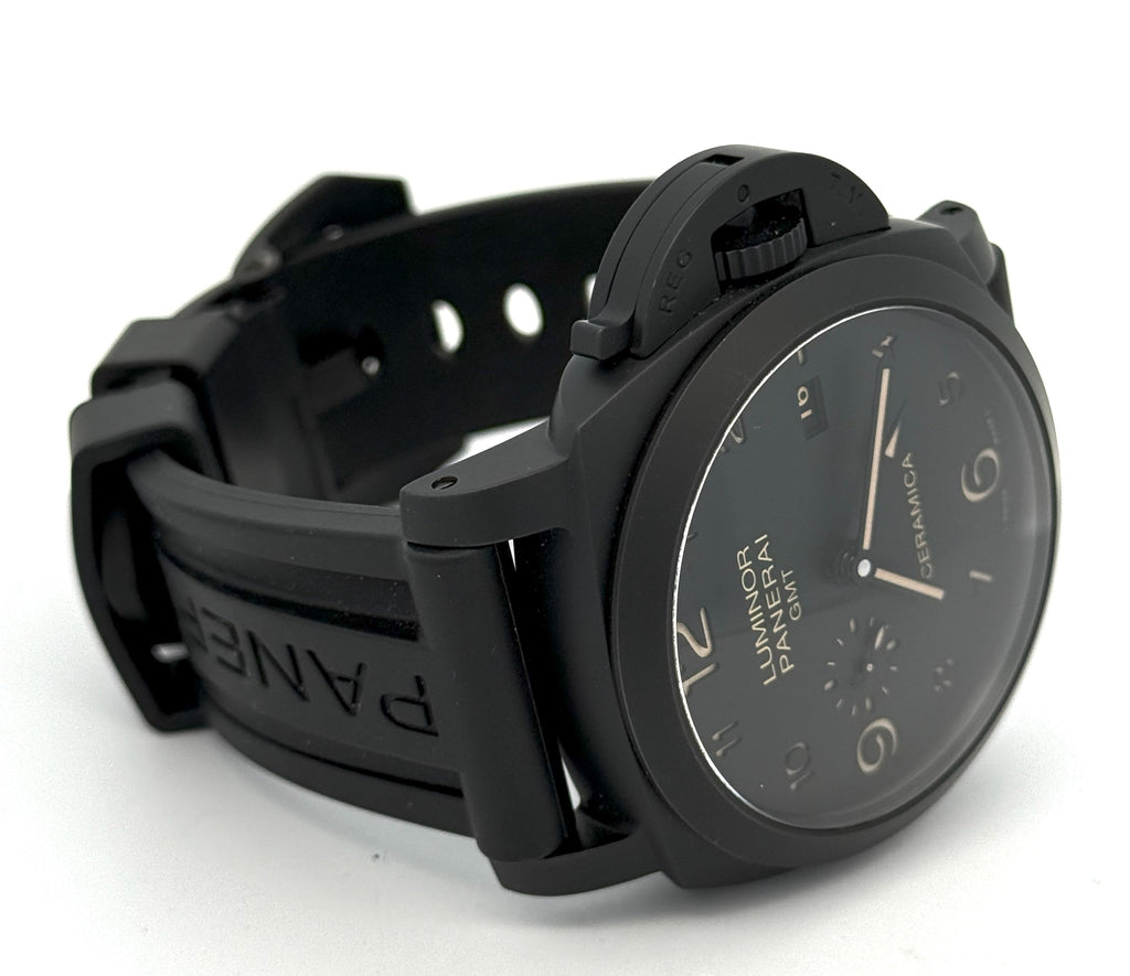 Panerai Luminor 1950 3 Days GMT Ceramica Men's Black Automatic Watch PAM00441 (Pre-owned)
