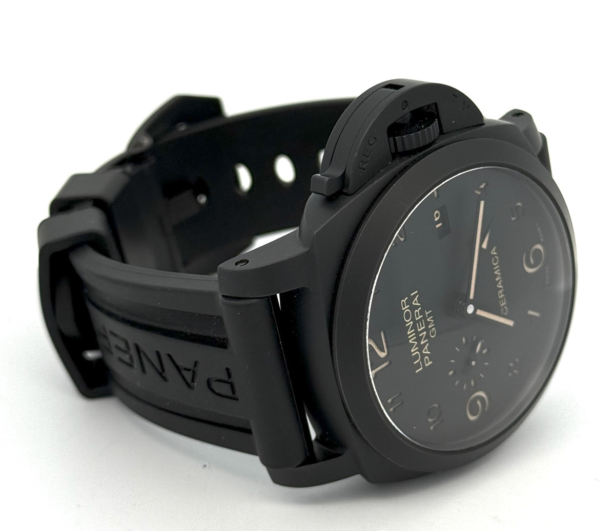 Panerai Luminor 1950 3 Days GMT Ceramica Men's Black Automatic Watch PAM00441 (Pre-owned)