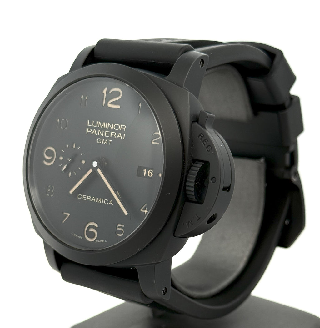 Panerai Luminor 1950 3 Days GMT Ceramica Men's Black Automatic Watch PAM00441 (Pre-owned)