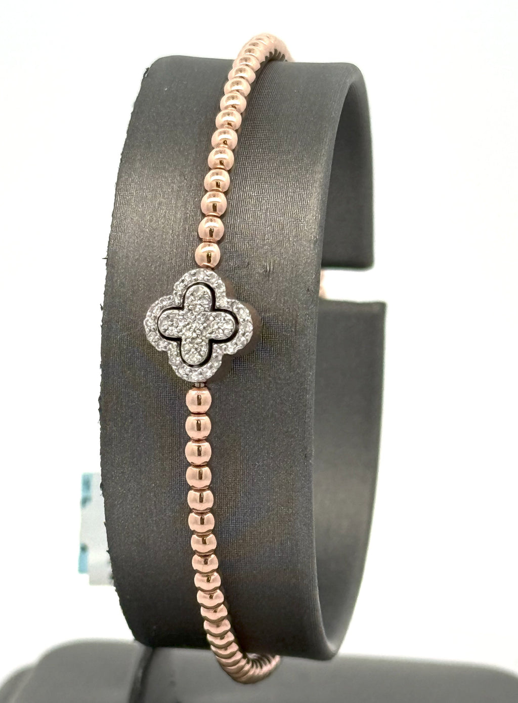 14k Rose Gold 0.45 CT Diamond Ladies Bangle Bracelet, 6.5gm, S16618
