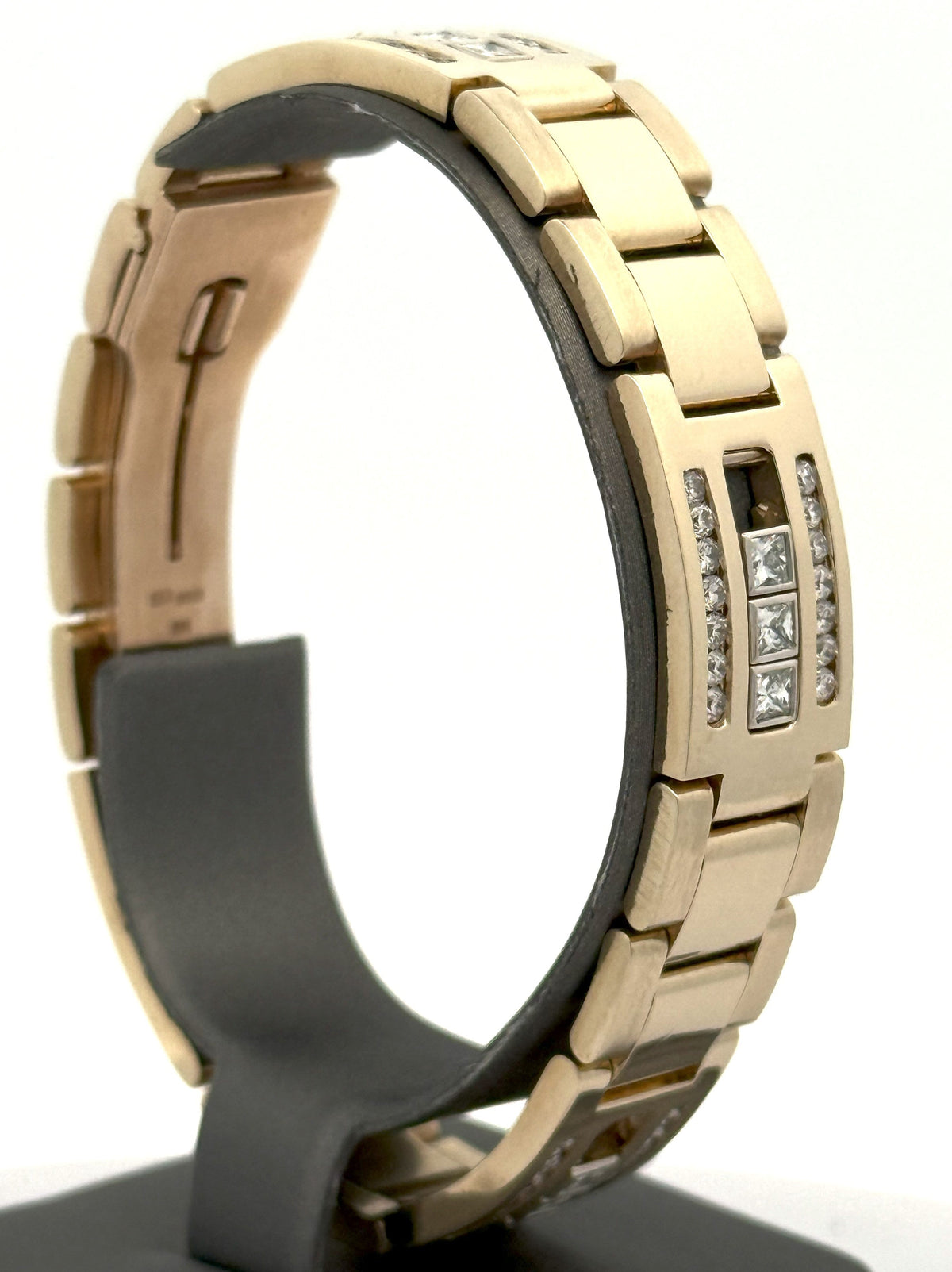 14K Yellow Gold Men's Floating Diamond Bracelet 79.2g S108491