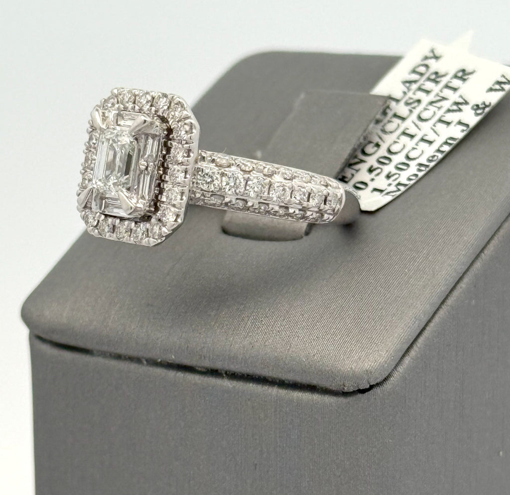 14k White Gold 2.75CT Diamond Engagement Ring Size 7.25 S108492