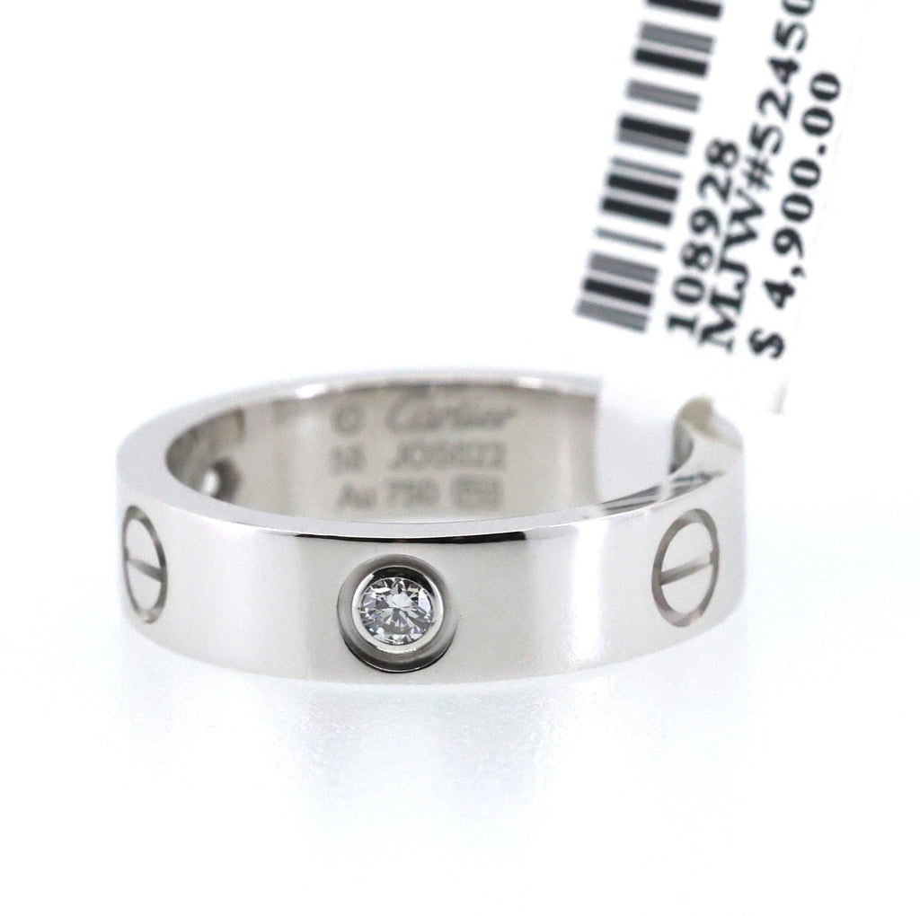 Cartier LOVE ring, classic model, 3 diamonds, S108928 (Pre-owned)