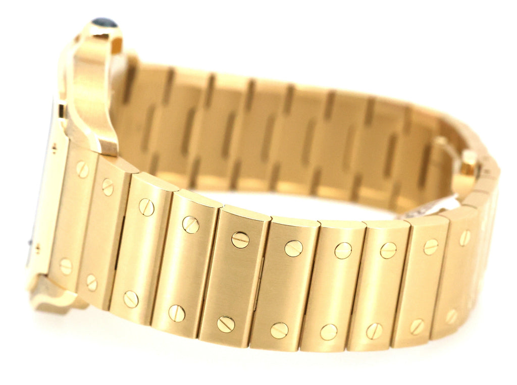 Santos de Cartier Watch Large Sunray Dial 18k Yellow Gold WGSA0095 NEW, B/P 2025