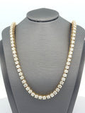 14k Yellow Gold 26.25 Ct Diamond Tennis Necklace, 33.6g, 22", S108498