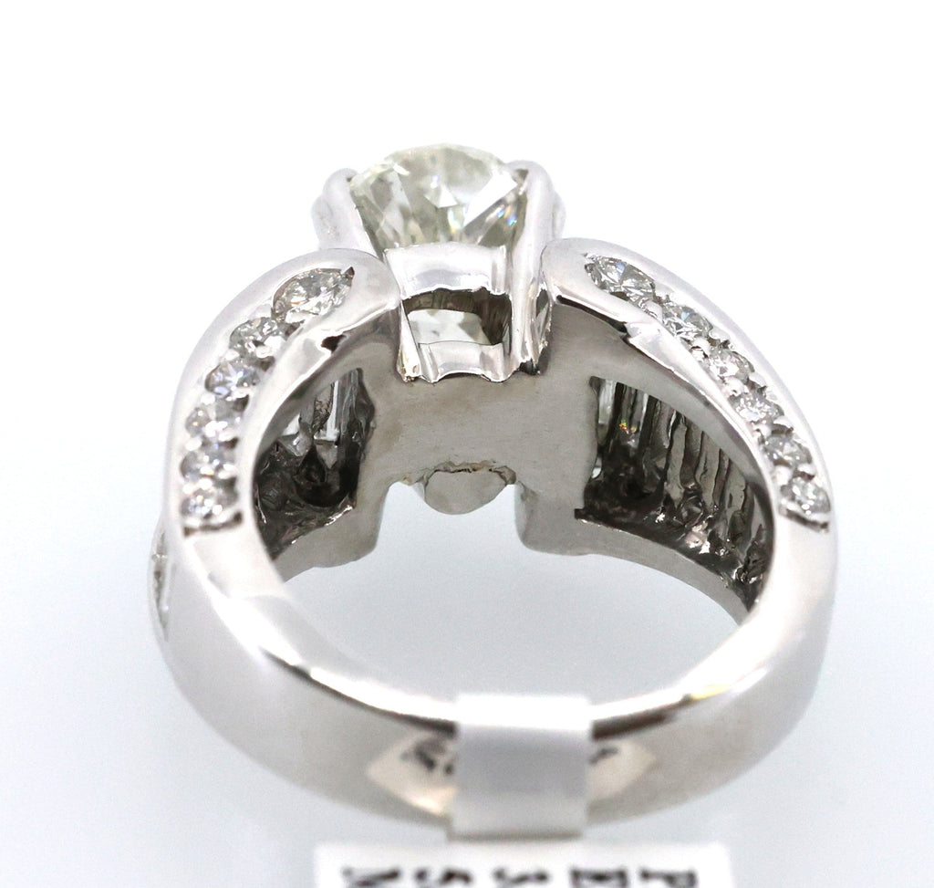 Platinum 3.01 CT Pear Diamond Engagement Ring, 17.1g Size 5.75, S108927