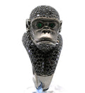 18k White Gold 6.44CT Diamond Monkey Ring, 22.4g, Size 7.25, S16877