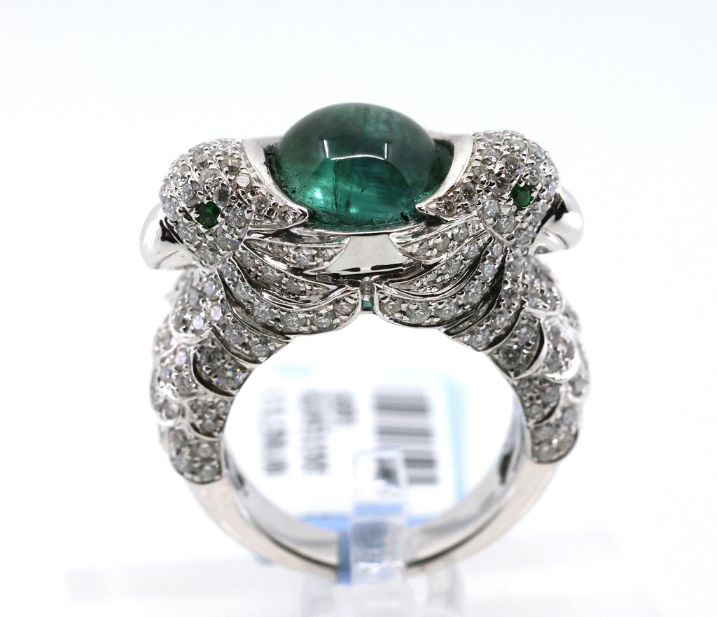 18k White Gold 2.50CT Diamond Birds Ring, 15.6g, Size 7.25, S16891