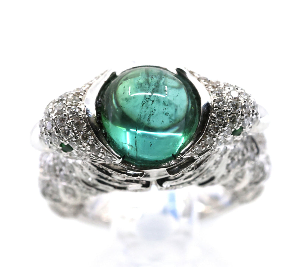18k White Gold 2.50CT Diamond Birds Ring, 15.6g, Size 7.25, S16891