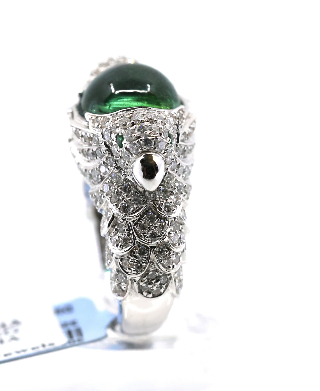 18k White Gold 2.50CT Diamond Birds Ring, 15.6g, Size 7.25, S16891