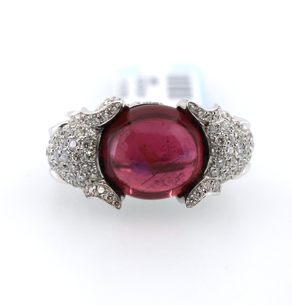 18k White Gold 3.00CT Diamond Elephants Ring, 15.6g, Size 7, S16890