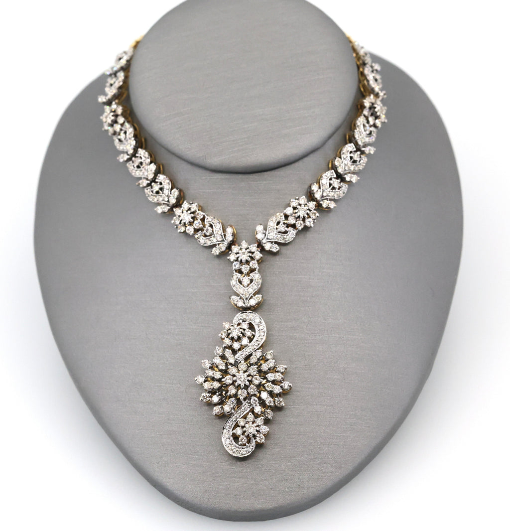 Estate 18k Yellow Gold 5.00Ct Diamond Necklace, 27.1g, S108880
