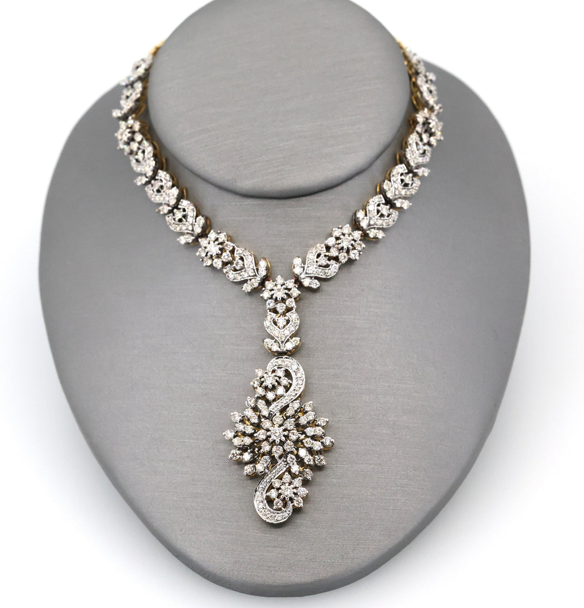 Estate 18k Yellow Gold 5.00Ct Diamond Necklace, 27.1g, S108880