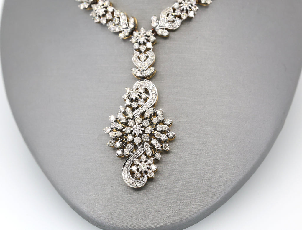 Estate 18k Yellow Gold 5.00Ct Diamond Necklace, 27.1g, S108880