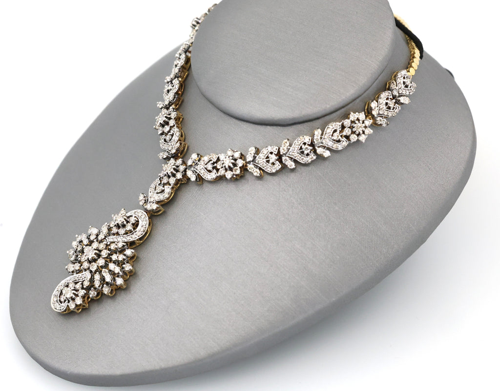 Estate 18k Yellow Gold 5.00Ct Diamond Necklace, 27.1g, S108880
