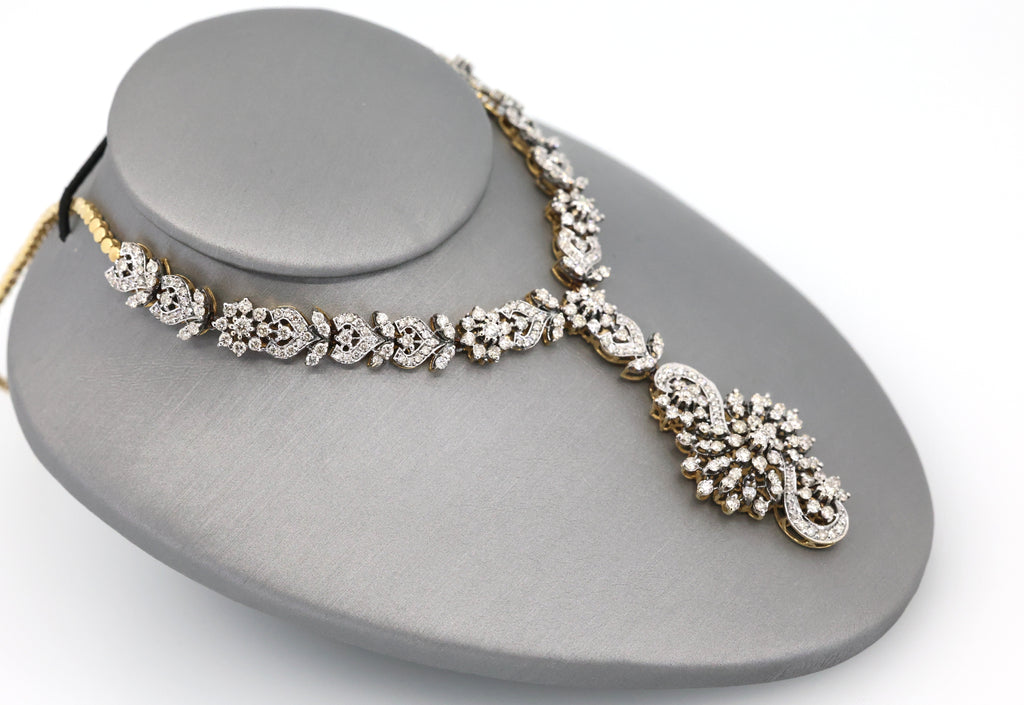 Estate 18k Yellow Gold 5.00Ct Diamond Necklace, 27.1g, S108880