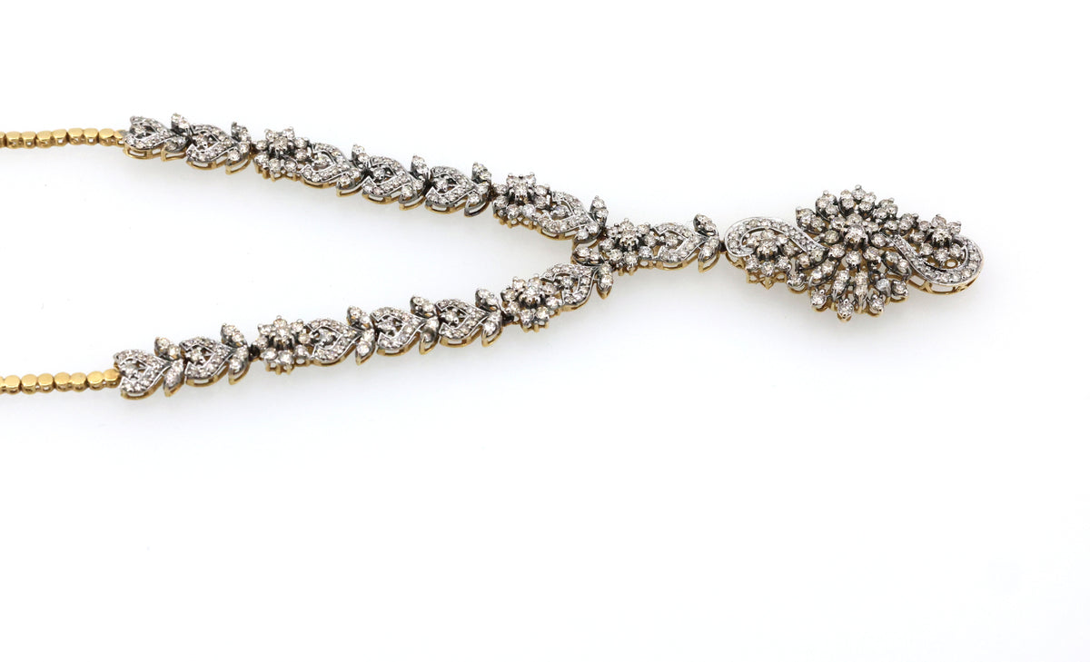Estate 18k Yellow Gold 5.00Ct Diamond Necklace, 27.1g, S108880