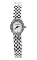 Baume & Mercier Geneve MX000M7L 14k W/g Diamond white dial 15mm Quartz watch 28g