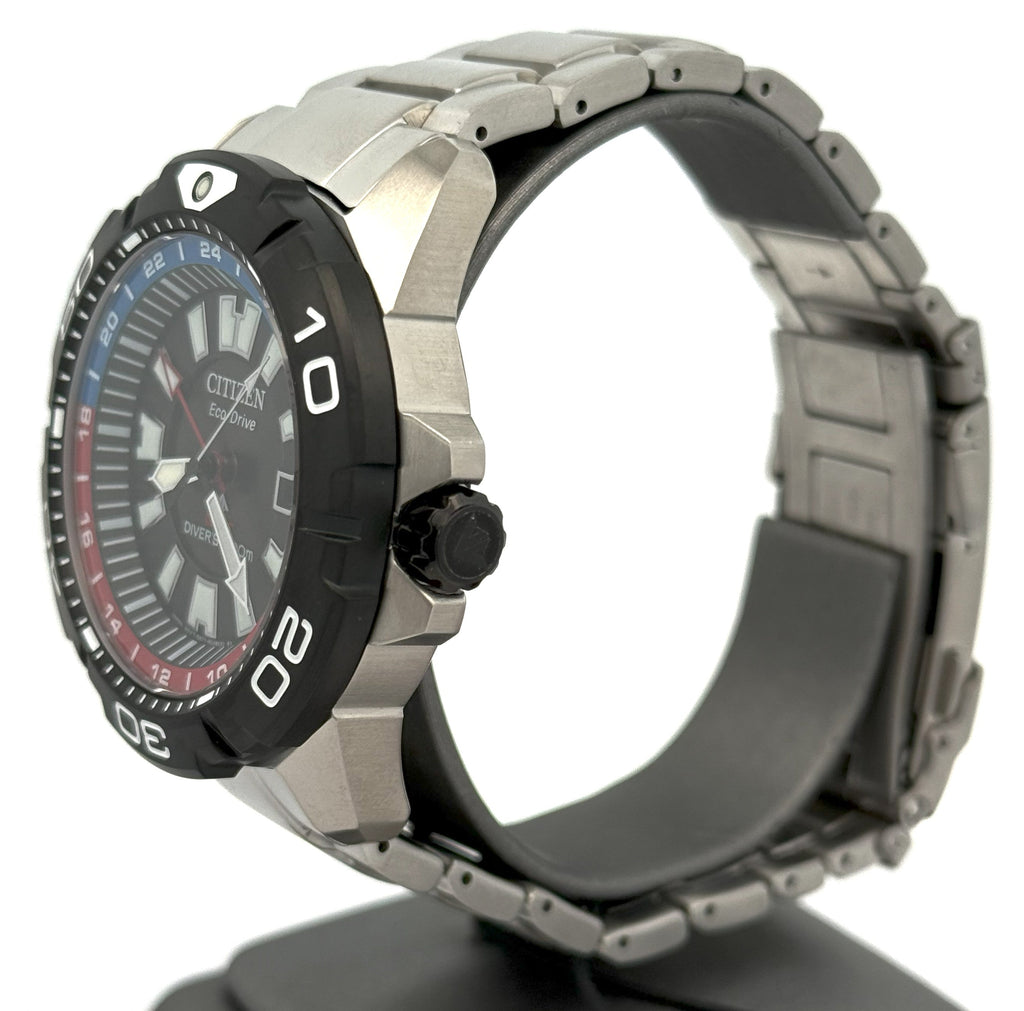 Citizen Promaster GMT 44mm Black Dial Stainless Steel Watch BJ7128-59E