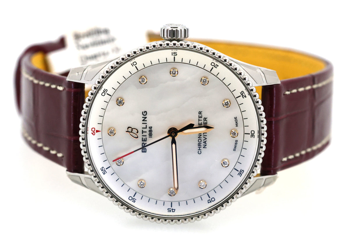 Breitling Navitimer 32mm A77320E61A2P2 MOP Dial Ladies Watch, S16933