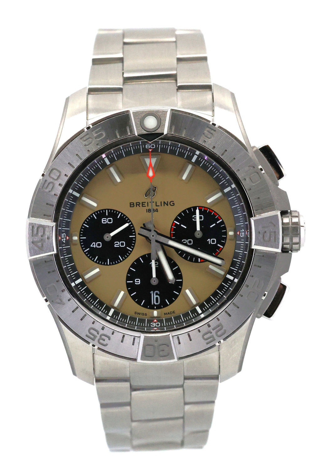 BREITLING Avenger B01 Chronograph Automatic 44MM Tan Dial Men's Watch AB0147101A1A1, S16934