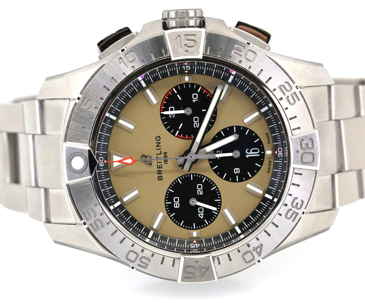 BREITLING Avenger B01 Chronograph Automatic 44MM Tan Dial Men's Watch AB0147101A1A1, S16934