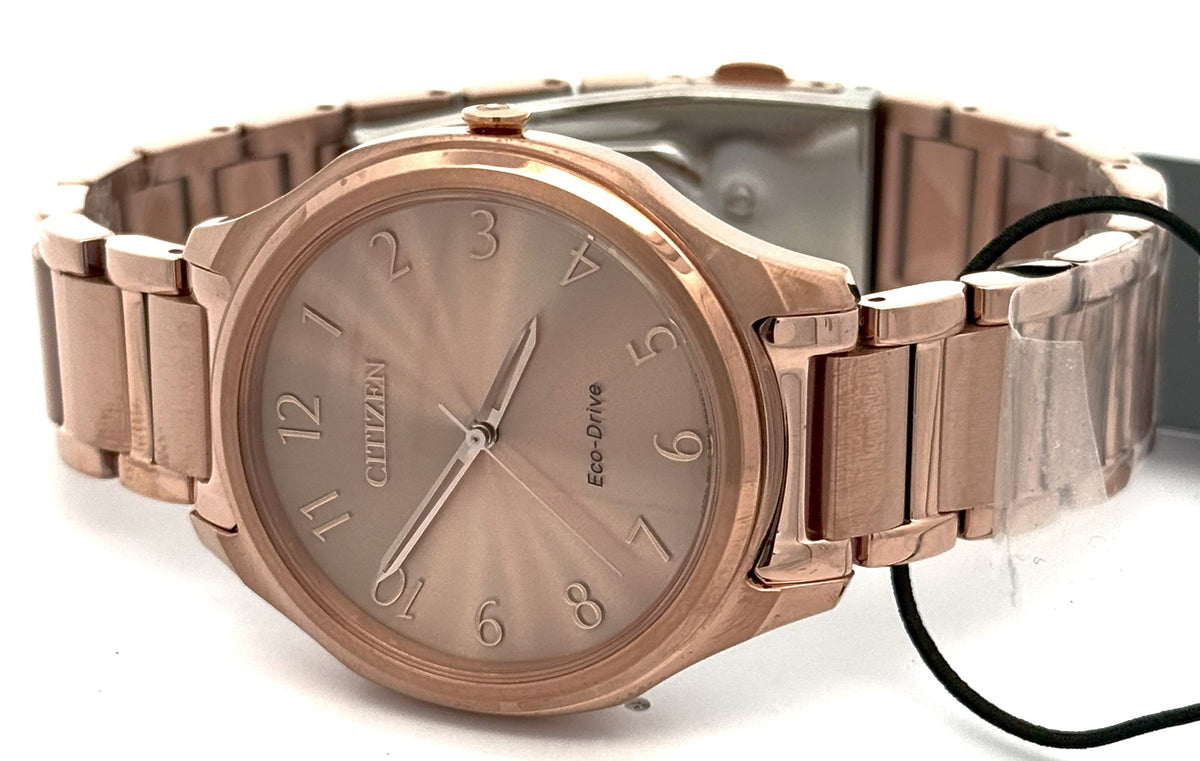 Citizen Weekender Eco Drive 35mm Stainless Steel pink dial Watch, EM0758-58X