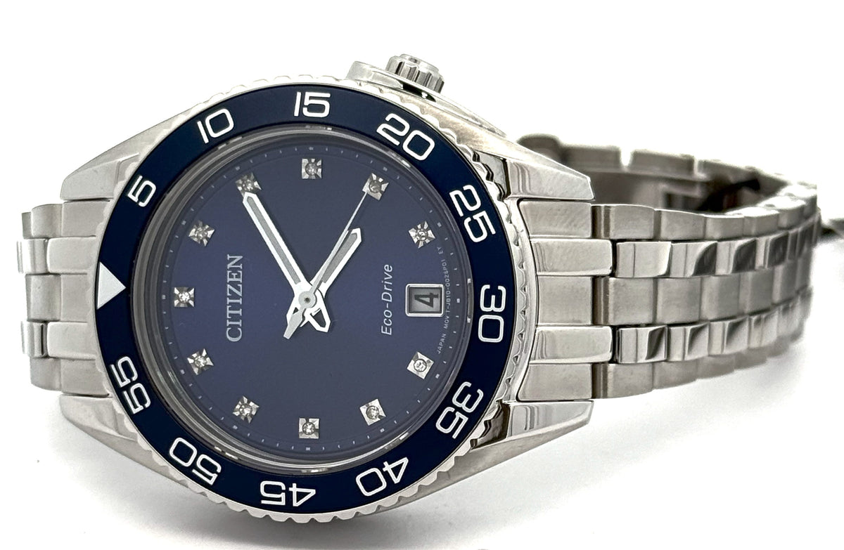 Citizen Carson blue dial 35mm Stainless Steel Watch, FE6160-57L