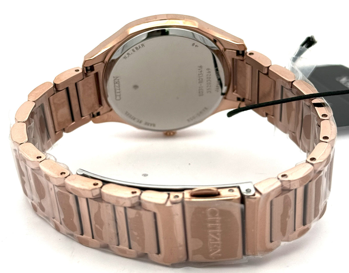Citizen Weekender Eco Drive 35mm Stainless Steel pink dial Watch, EM0758-58X