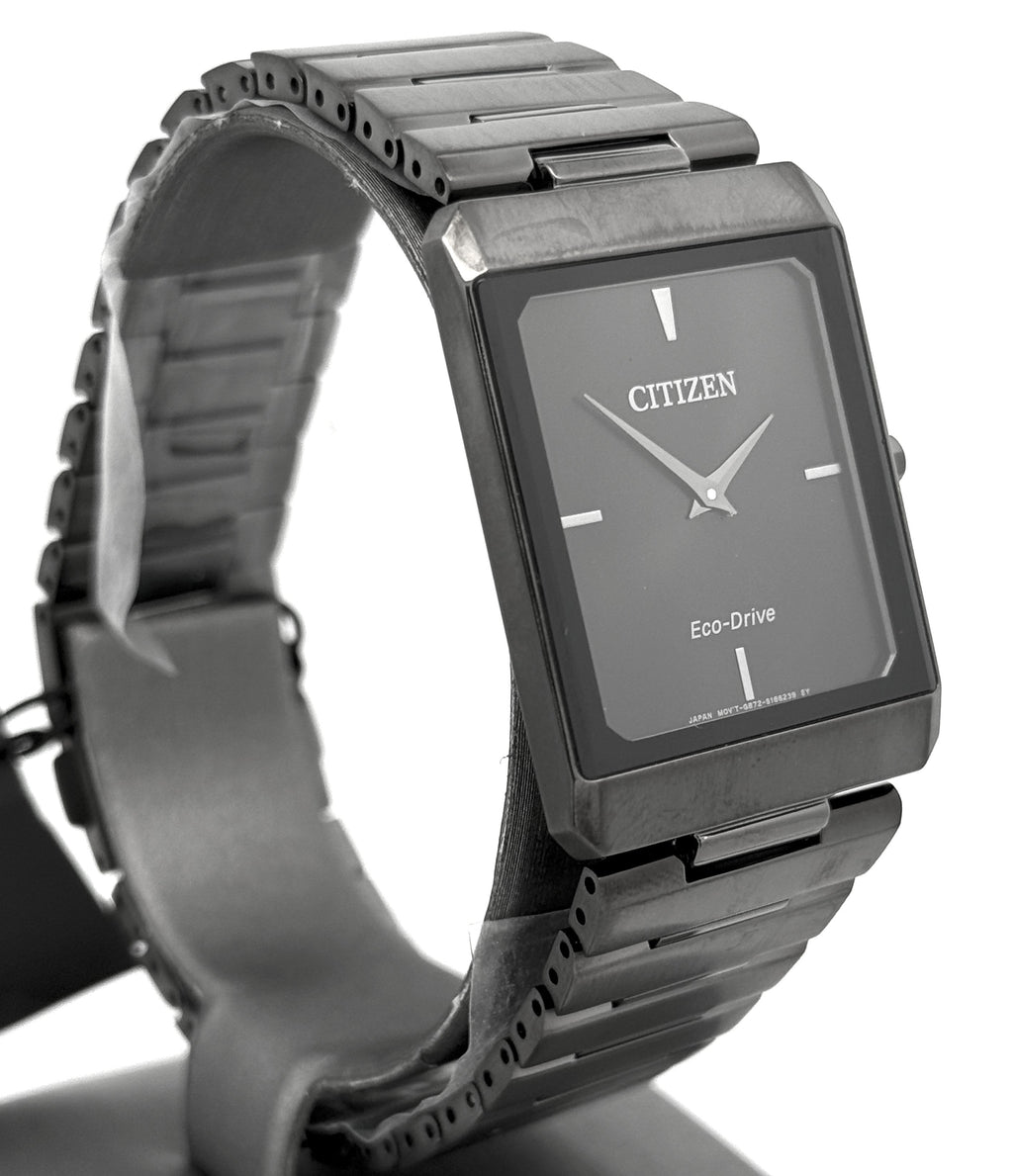 Citizen Stiletto Eco Drive Stainless Steel Black dial 28mm Watch, AR3107-57E