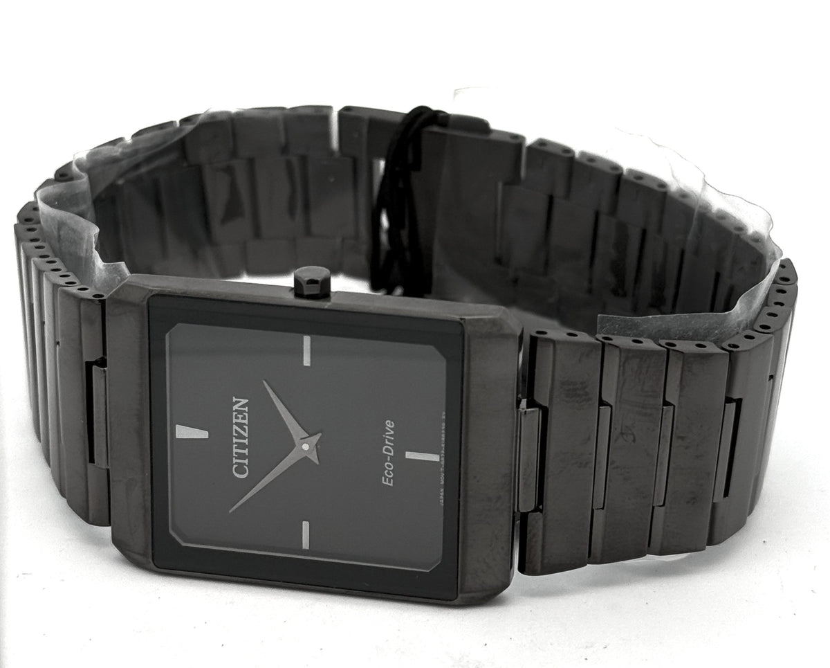 Citizen Stiletto Eco Drive Stainless Steel Black dial 28mm Watch, AR3107-57E