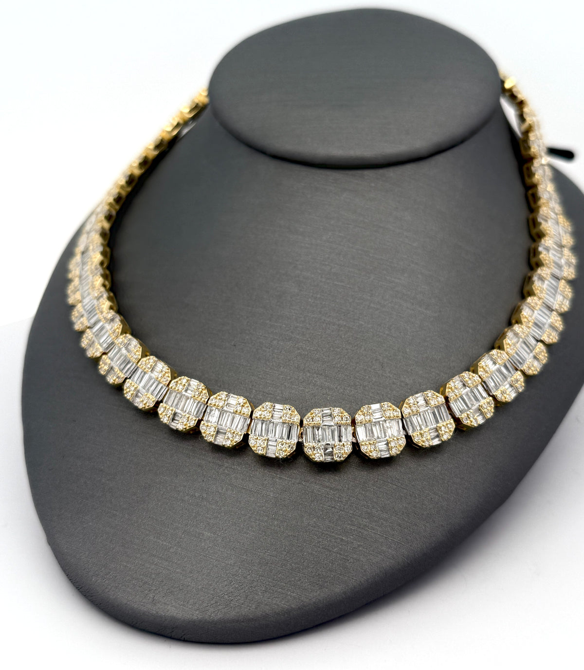14k Yellow Gold 11.25CT Diamond Lady Fancy Necklace, 42.6g, 18", S108484