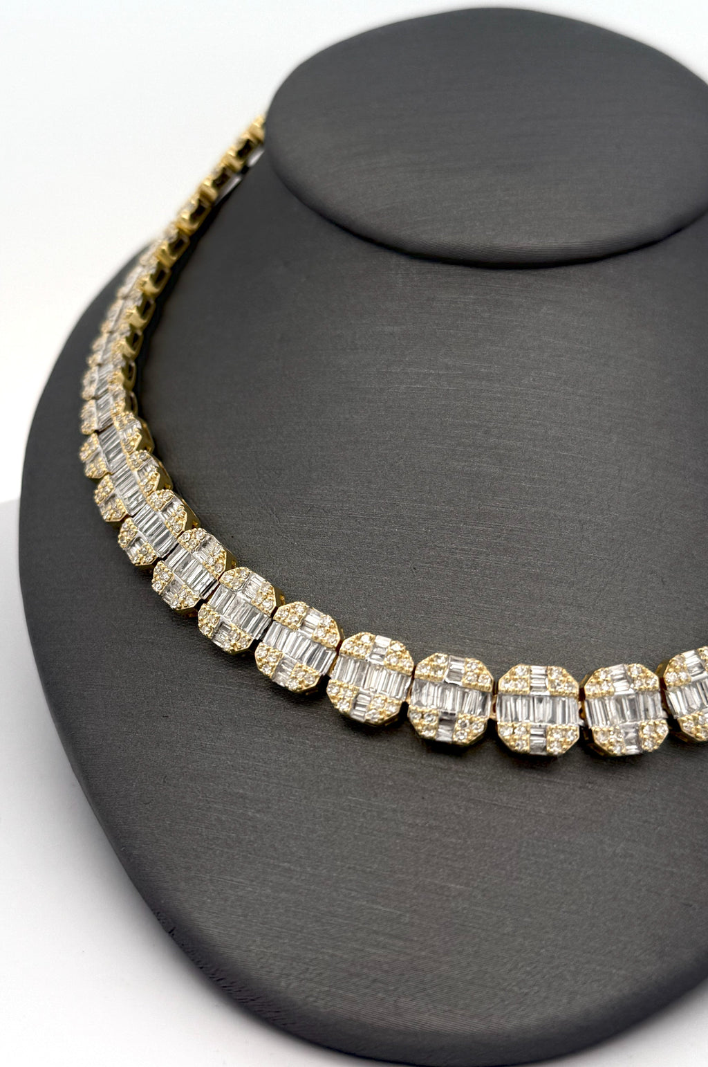 14k Yellow Gold 11.25CT Diamond Lady Fancy Necklace, 42.6g, 18", S108484